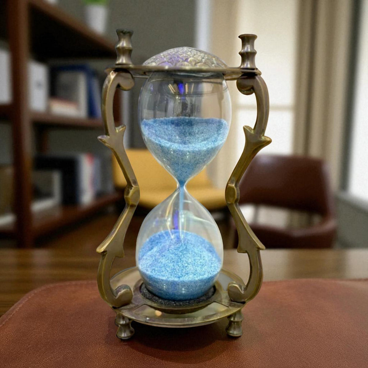 Nautical Brass Hourglass Timer – Vintage Reproduction Sand Clock