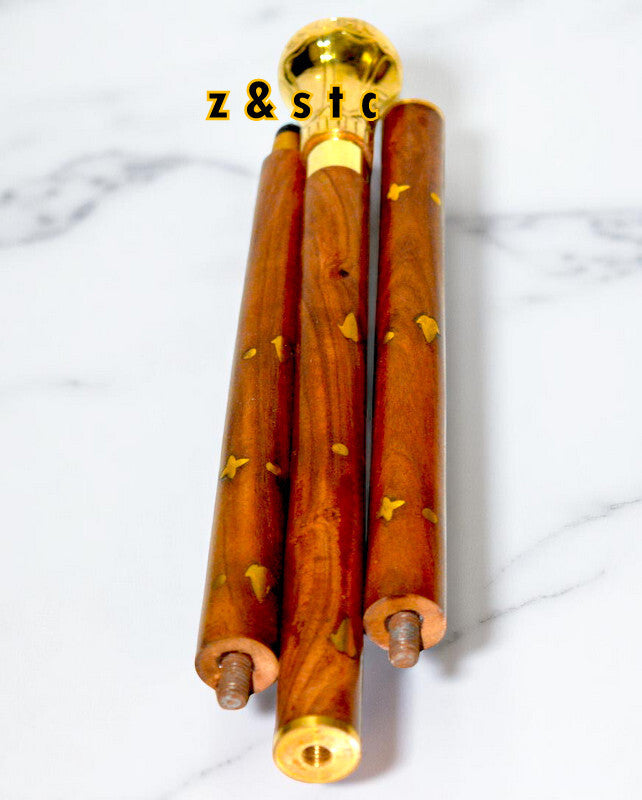 Handcrafted Victorian Walking Stick – Solid Wood & Brass Design