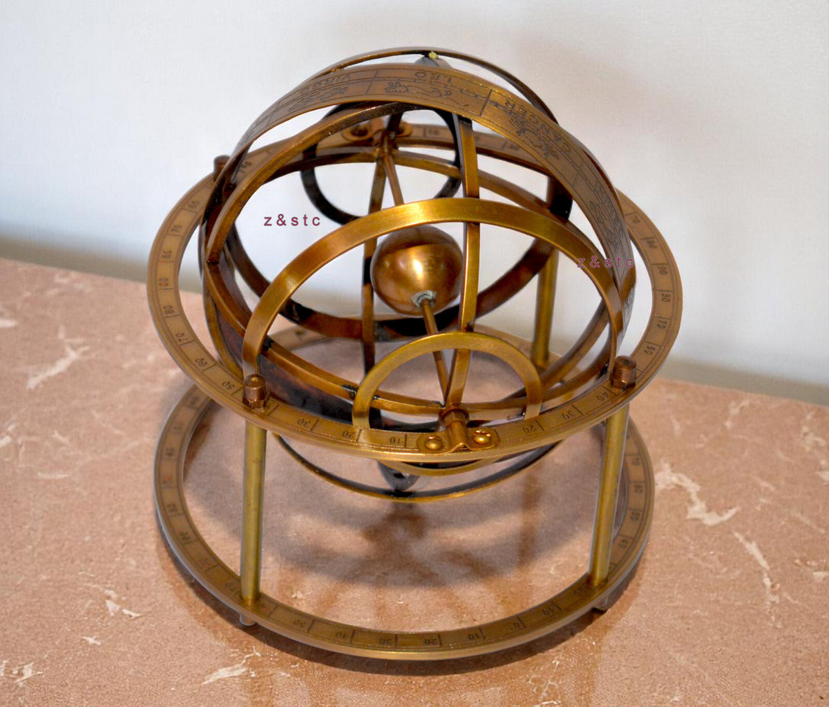 Handcrafted Brass Armillary Sphere Nautical Celestial Desk Decor