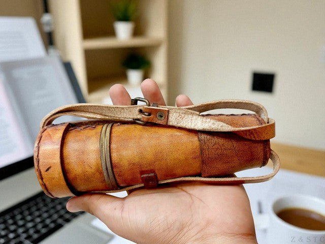 Vintage Marine Spyglass – Brass & Leather Nautical Telescope
