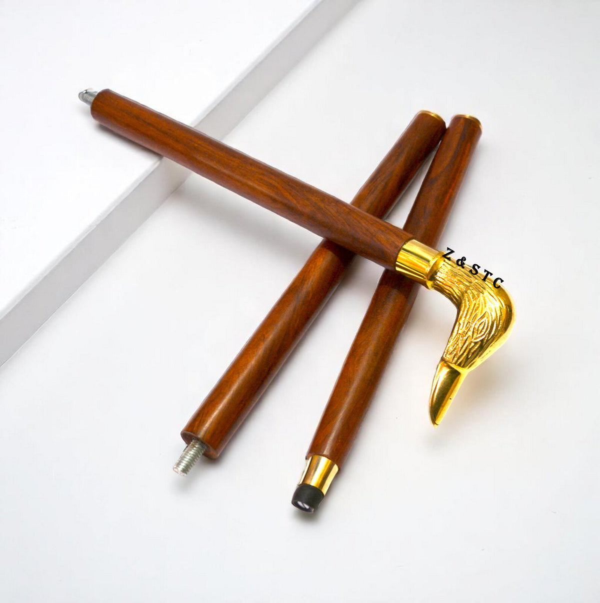 Handcrafted Wooden Walking Stick Vintage Style Cane for Men & Women