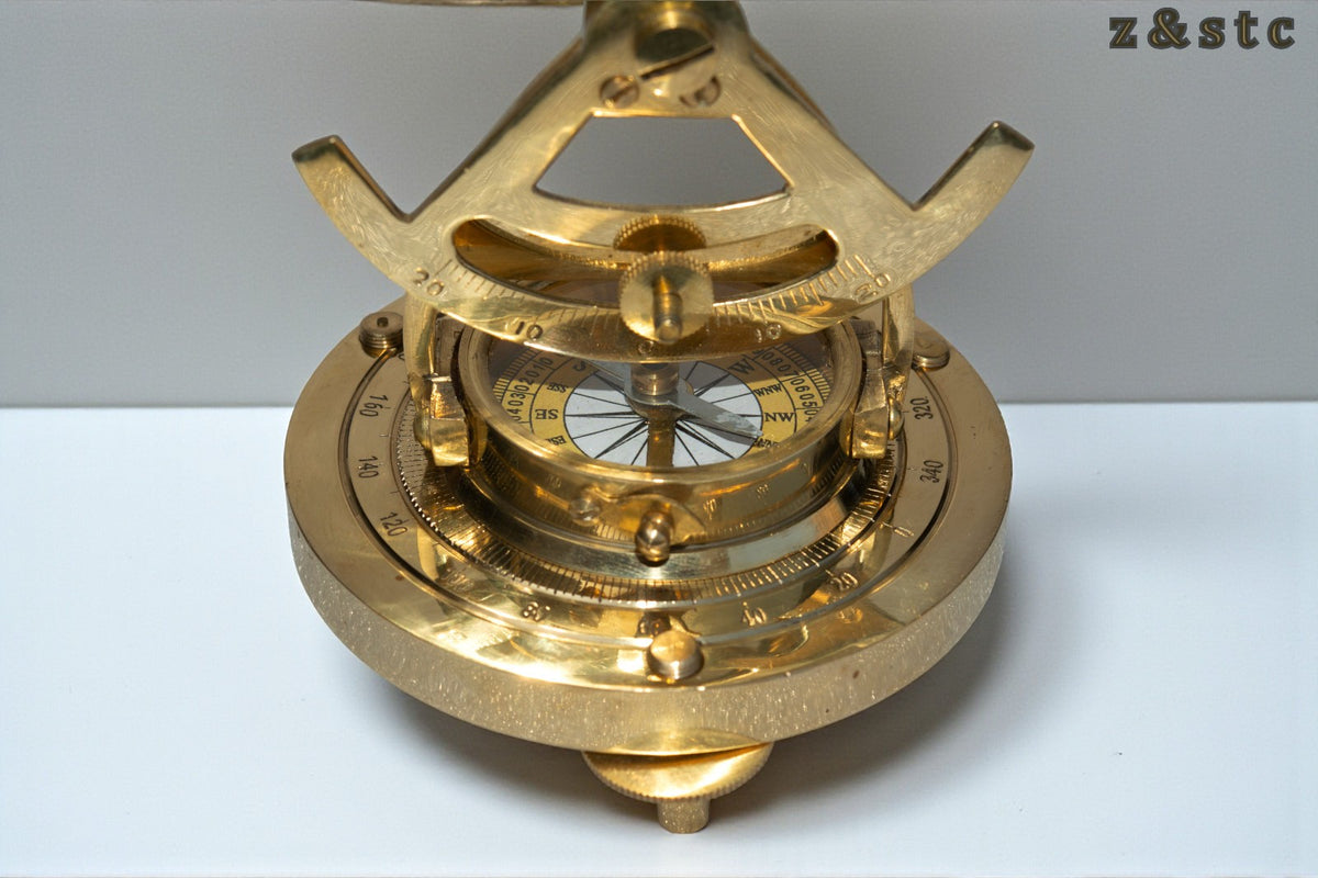 Vintage Brass Alidade Compass – Nautical Navigation Tool & Display Item