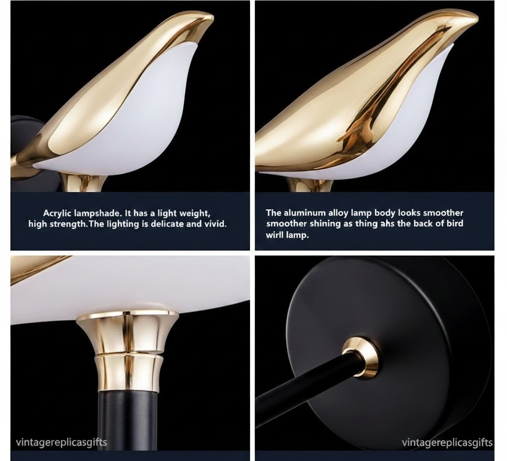 Designer Bird Pendant Light – Metal LED Fancy Light for Bedroom