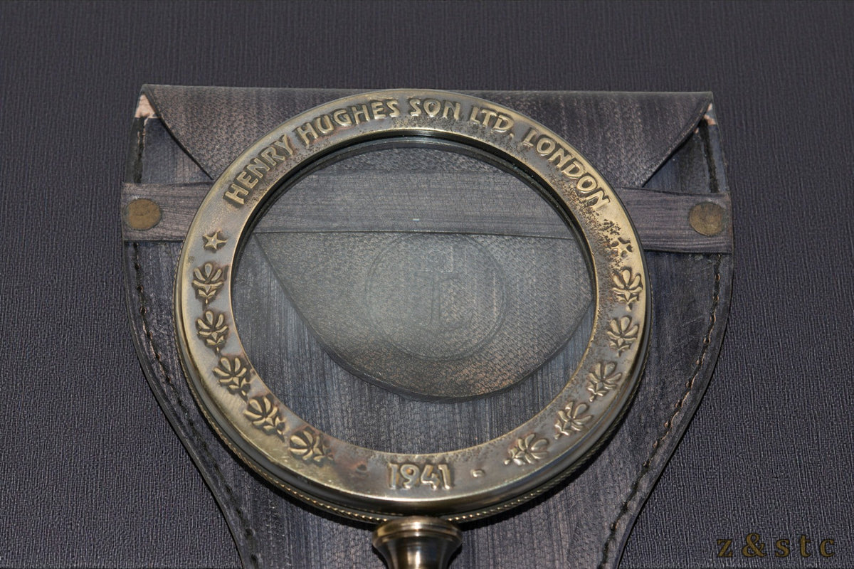 Antique-Style Brass Magnifying Glass by Henry Hughes – Nautical Replica