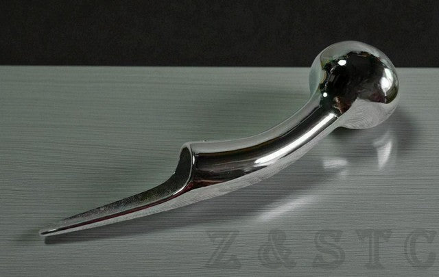 Solid Brass Chrome Finish Heavy Cane Handle Collectible Walking Stick Part
