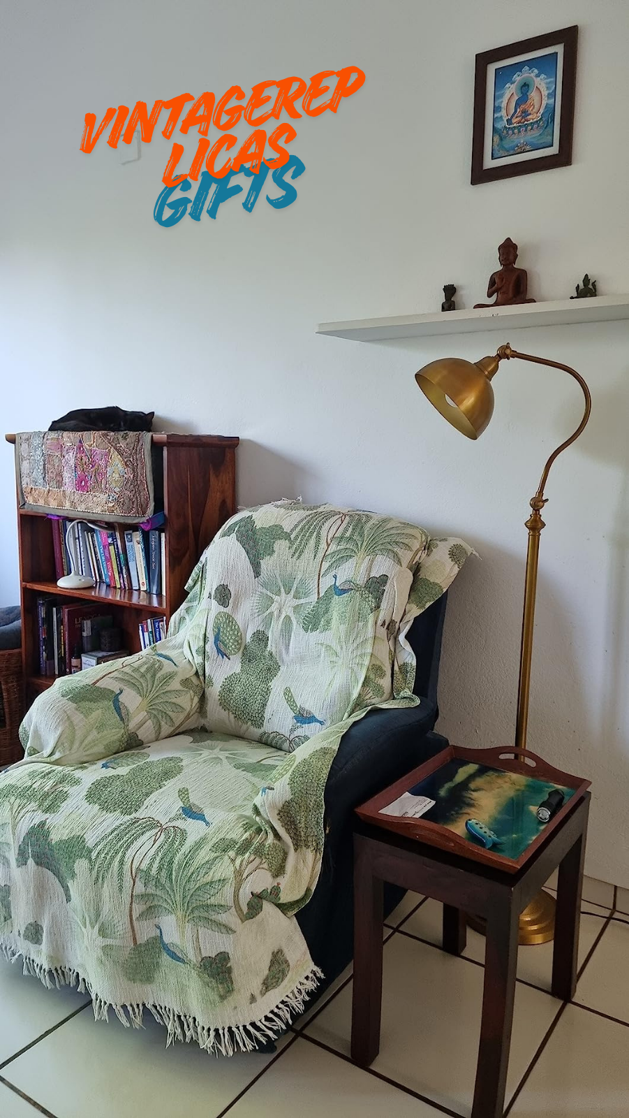 Antique Brass Finish Floor Lamp Adjustable Arm, 4.5ft Freestanding Reading Light