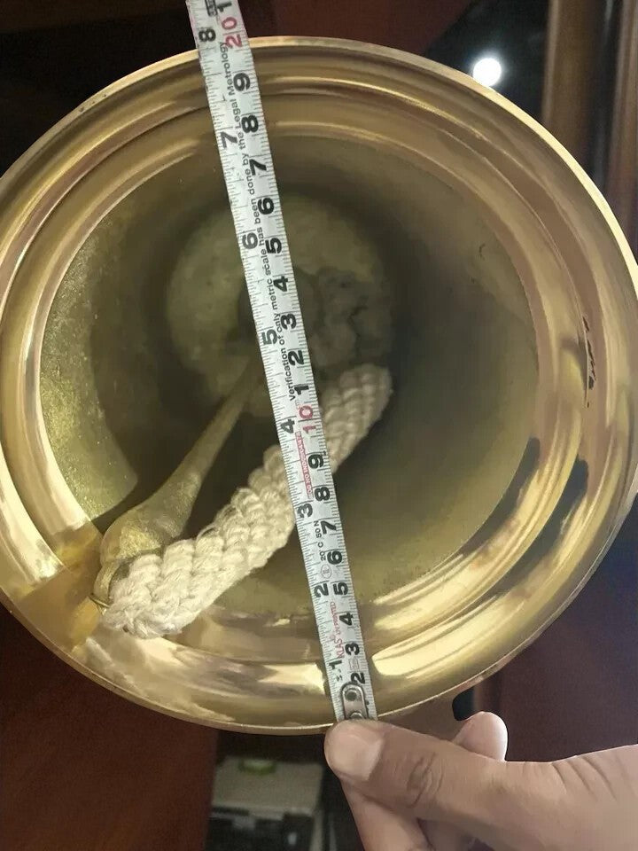 Large 11" Solid Brass Nautical Ship Bell – Marine Maritime Wall Decor Gift