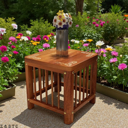 Solid Wood Wooden Stool – Multipurpose Bedside Table, Living Room Furniture.