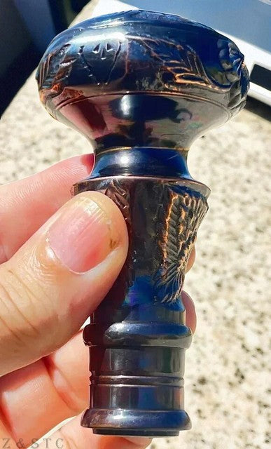 Antiqued Nautical Brass Walking Stick Handle Elegant Gift for Gentlemens