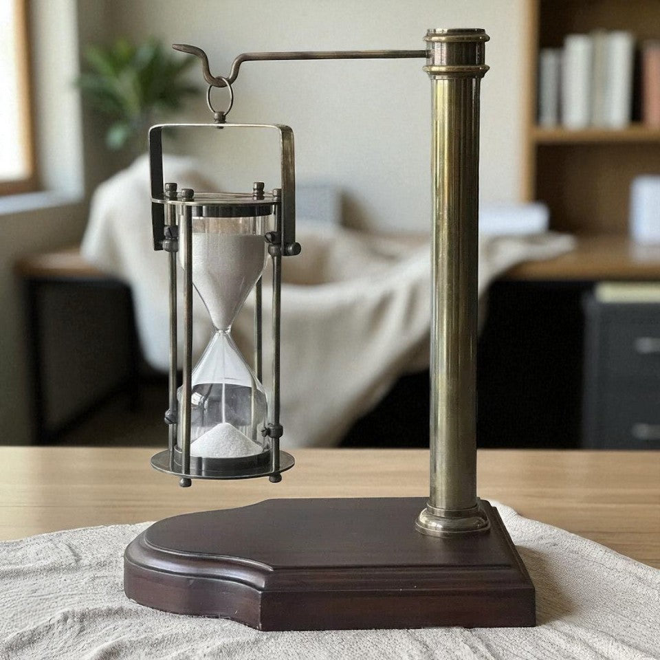 Sand Timer Hourglass – Nautical Vintage Maritime Desk Clock Gift