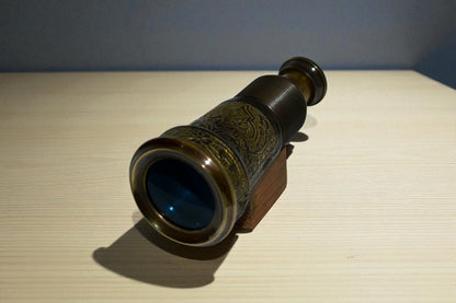 Victorian Nautical Spyglass Brass Telescope w/ Antique Finish & Medieval Design