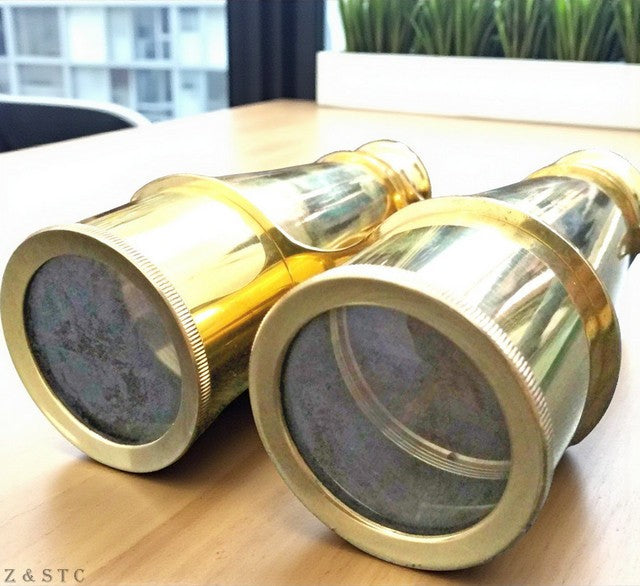 Handmade Brass Binocular 6" – Antique Look Nautical Decor & Collector’s Gift