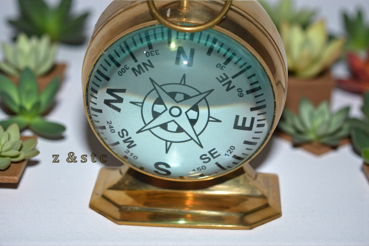 Nautical Brass Marine Clock – Antique Desk or Mantel Showpiece