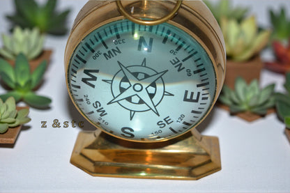 Nautical Brass Marine Clock – Antique Desk or Mantel Showpiece