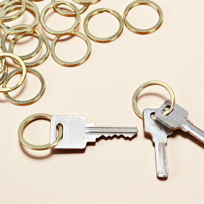 Bulk Pack of 30 – Brass Split Key Rings 25mm | Durable Solid Brass Key Chain Rin