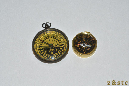 Twin Brass Navigation Compasses – Vintage Boy Scout Style