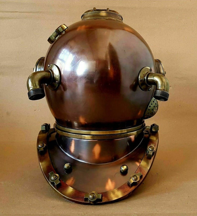 Vintage Marine Diver’s Helmet – Antique Black Model