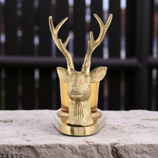 Antler Design Candle Holder – Deer Tealight Stand for Living Room Decoration