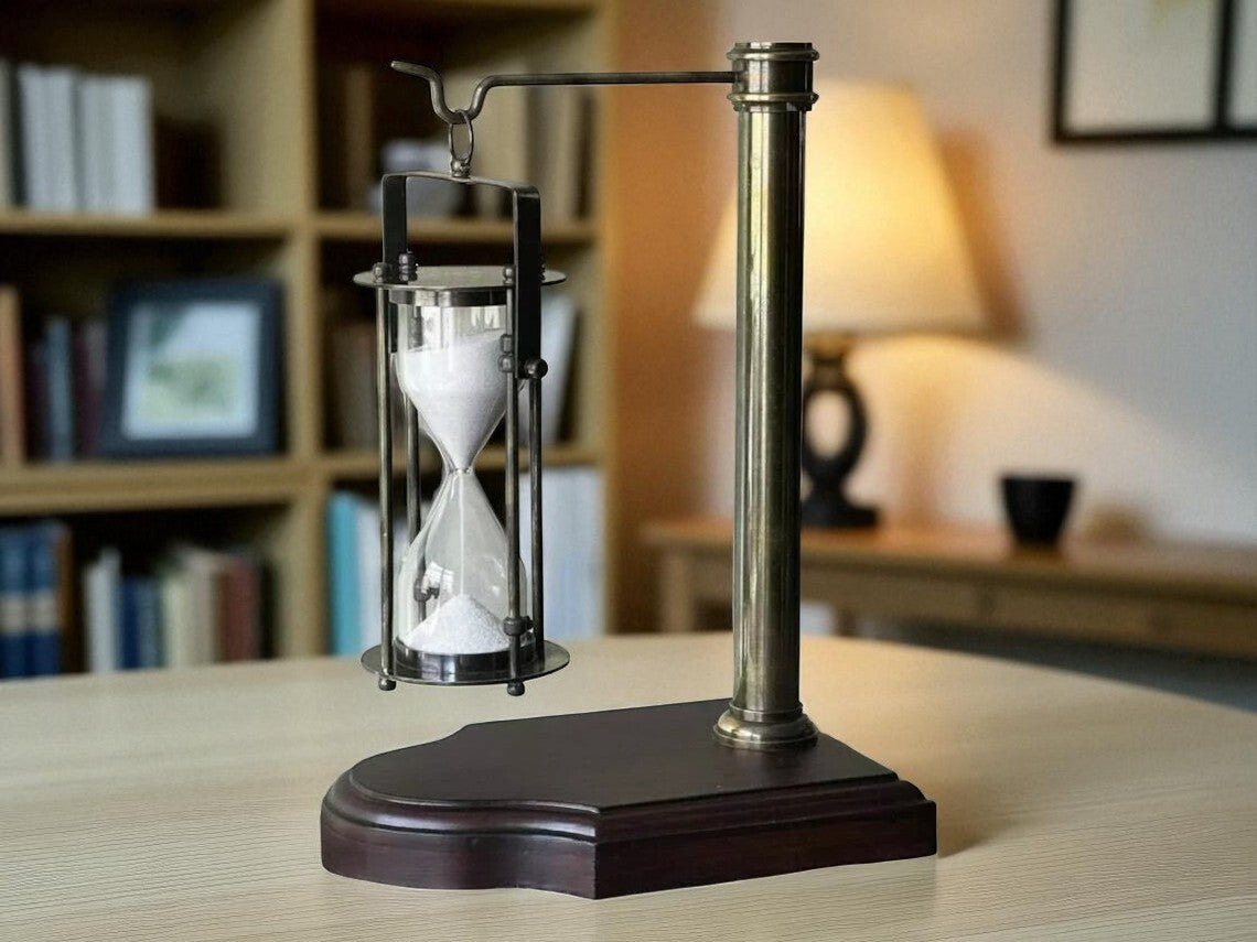 Sand Timer Hourglass – Nautical Vintage Maritime Desk Clock Gift