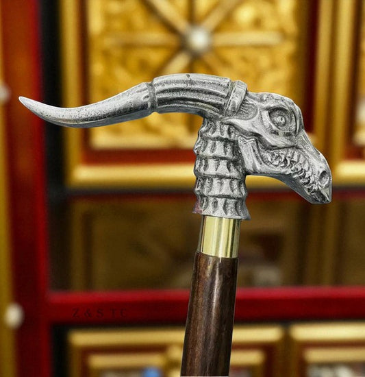 Designer dragon Head Handle Walking Stick – Antique Style Wooden Cane