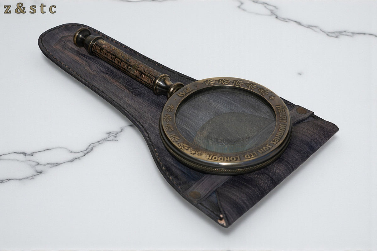 Antique-Style Brass Magnifying Glass by Henry Hughes – Nautical Replica
