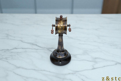 Antique Brass 7-Inch Ship Telegraph Maritime Themed Nautical Display