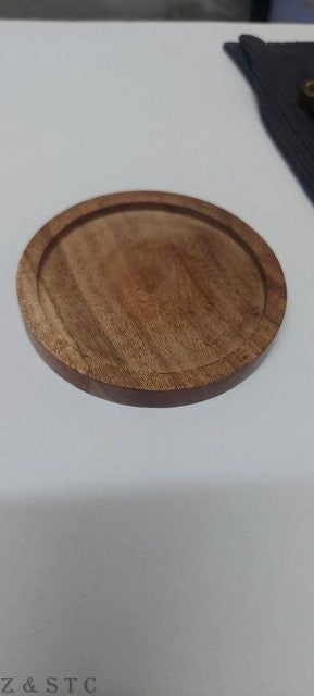 Natural Acacia Wooden Coaster Set – Rustic Drink Coasters for Coffee Tables.