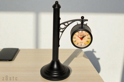 Vintage Style Brass Station Clock with Stand – Victoria London