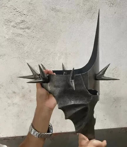 Halloween Medieval Knight Helmet – 18 Gauge Steel Wearable Armor Helmet with Pad