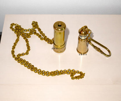 Handmade Brass Lighthouse Keychain with Locket Kaleidoscope – Gift for Explorers