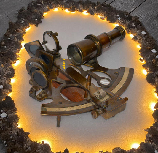 Handcrafted Brass Sextant Vintage Maritime Decor & Collector’s Gift