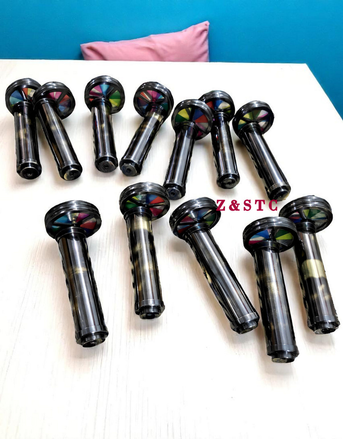 Lot of 10 Handcrafted Brass wheel Kaleidoscopes Vintage Style gift.