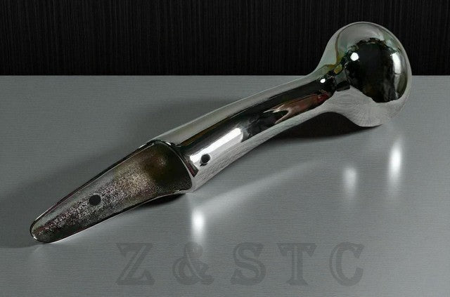 Solid Brass Chrome Finish Heavy Cane Handle Collectible Walking Stick Part