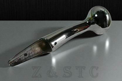 Solid Brass Chrome Finish Heavy Cane Handle Collectible Walking Stick Part