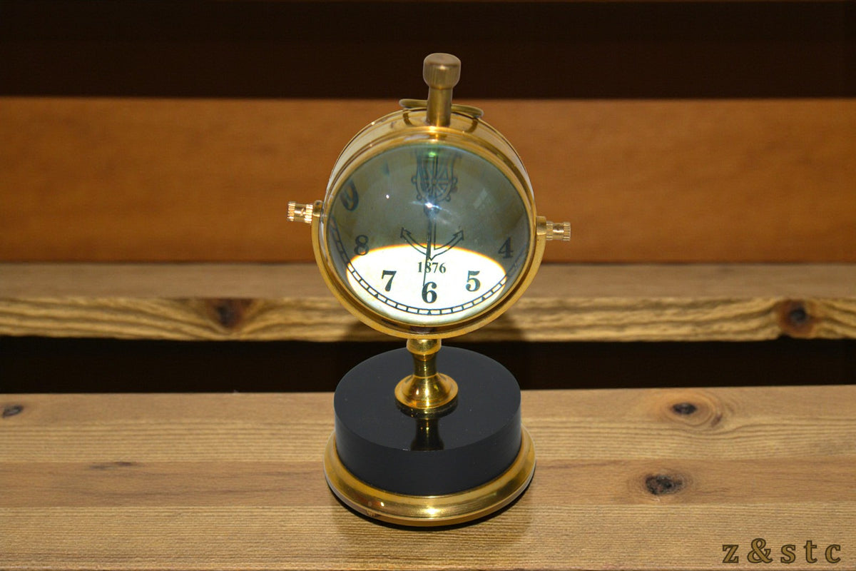 Nautical Marine Tabletop Brass Desk Clock best for showcase