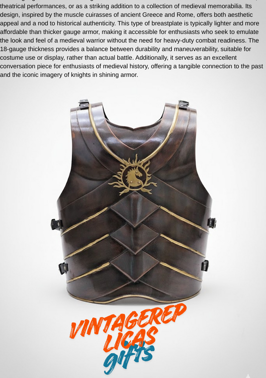 Roman Muscle Cuirass Breastplate | Shiny Polished 18 Gauge Steel | Wearable Medi