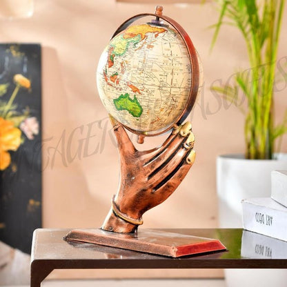 Decorative Metal Globe Table Top Showpiece Home Office Desk Decor Gift Iron Glob