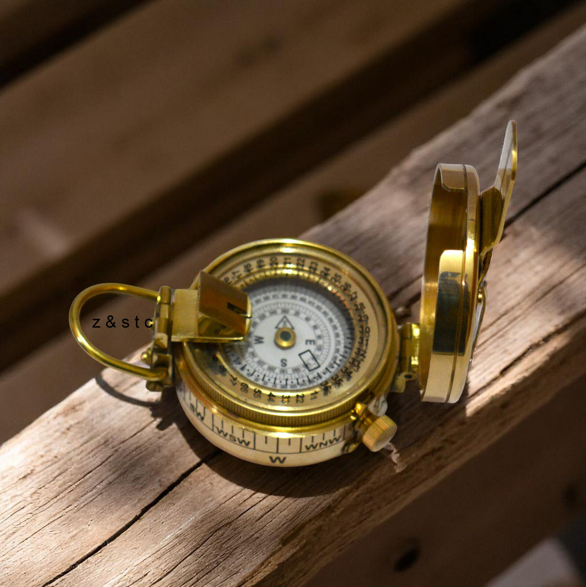 Solid Brass Working Compass Nautical Gift for Explorer or Traveler