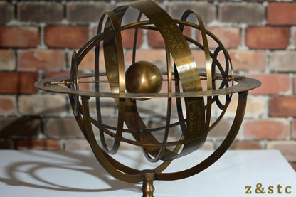 Antique Style Armillary on Wooden Tripod – Nautical & Astronomical Decor