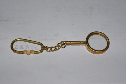 Set of 25 Handcrafted Brass Magnifying Glass Keychains – Collectible & Gift Item