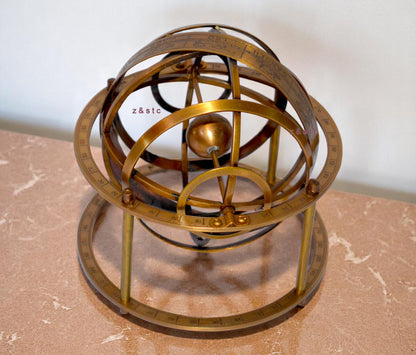 Handcrafted Brass Armillary Sphere Nautical Celestial Desk Decor