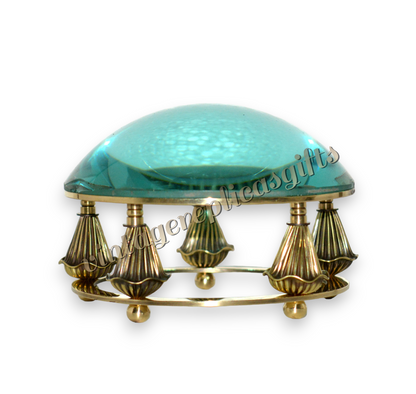 Vintage Nautical Antique Style Solid Brass Heavy Glass Desk top Magnifying