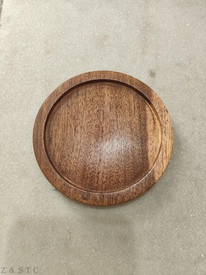 Natural Acacia Wooden Coaster Set – Rustic Drink Coasters for Coffee Tables.