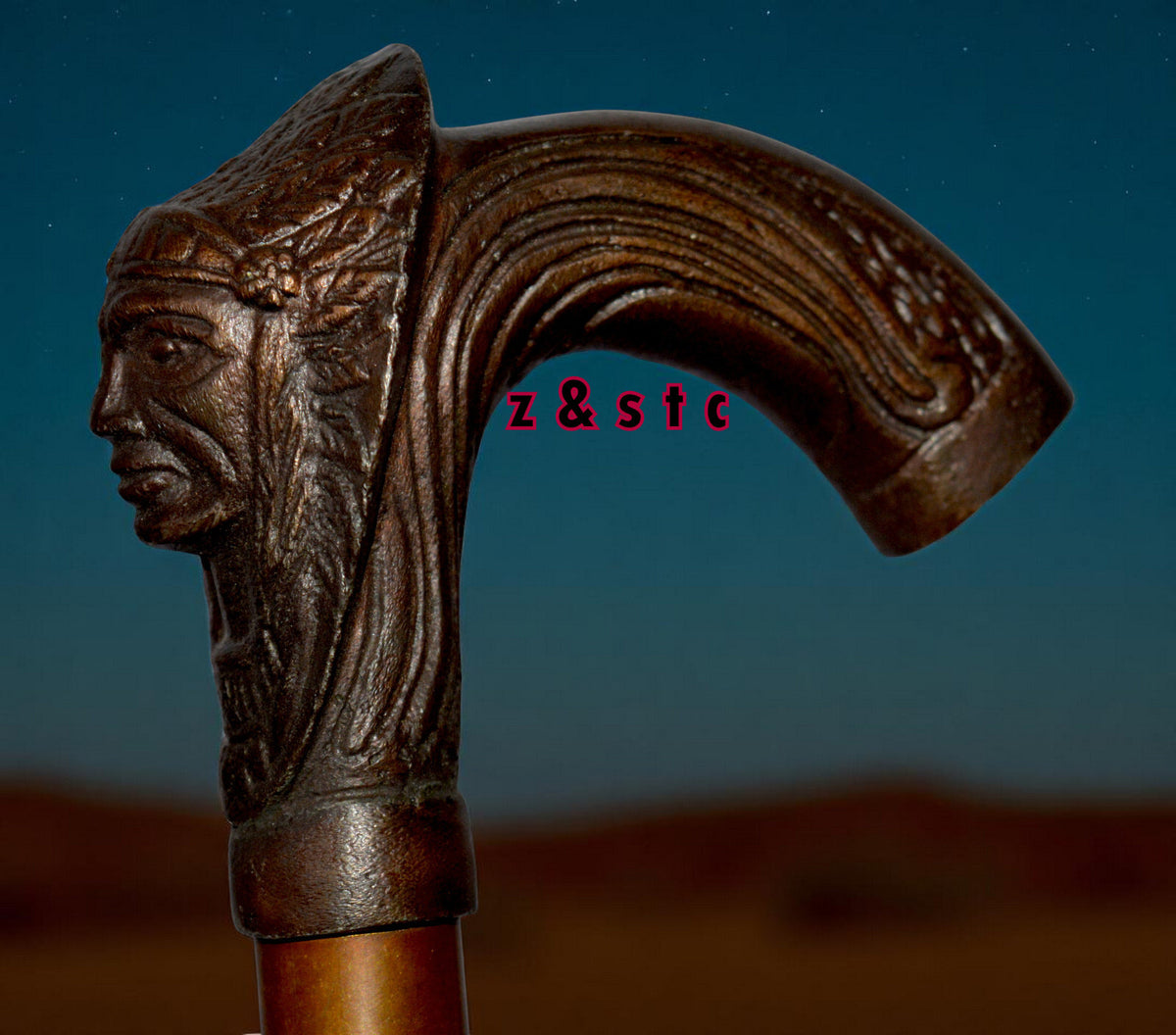 Decorative Wooden Walking Stick – Collector’s Cane with Elegant Design