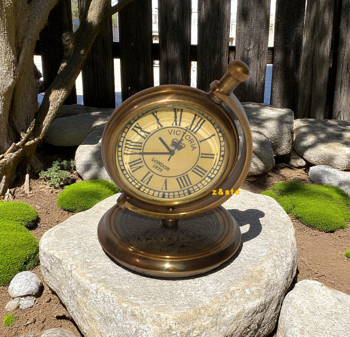 Decorative Desk Clock Classic Brass Timepiece for Study, Office, or Gift