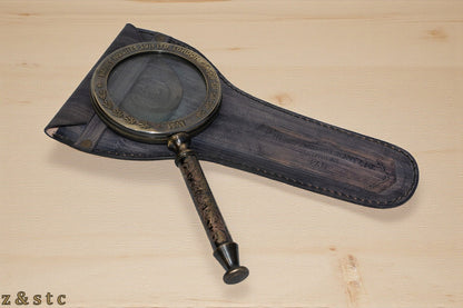 Antique-Style Brass Magnifying Glass by Henry Hughes – Nautical Replica