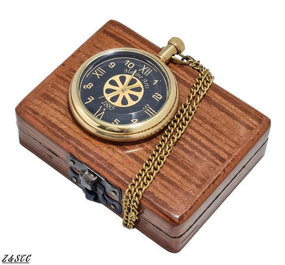 Elegant Vintage Pocket Watch – Brass Finish with Roman Dial & Gift Box