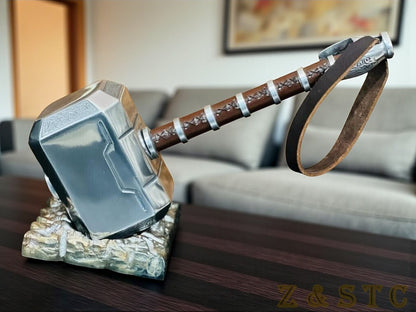 Silver Mjolnir Thor Hammer – 1/1 Scale Metal Replica | MCU Avengers Cosplay Prop