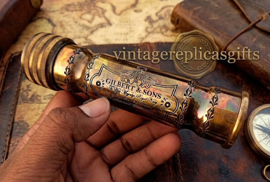 Custom Name Brass Kaleidoscope – 4.5 Inch Multicolor Kaleidoscope – Educational