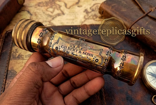 Custom Name Brass Kaleidoscope – 4.5 Inch Multicolor Kaleidoscope – Educational